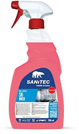 Sanitec Sgrassacciaio, Detergente Specifico, Spray 750 ml