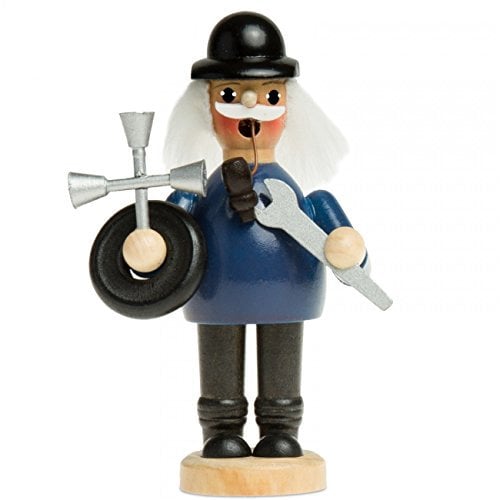 Sikora RM-C Räuchermännchen aus Holz Verschiedene Motive, Farbe/Modell:C05 blau - Mechaniker, Höhe in cm:Höhe ca. 13.5 cm