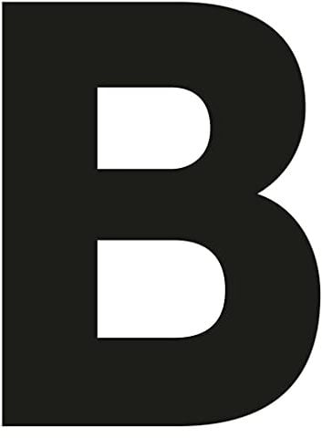 Merriway BH04439 (4 Pcs) Black Vinyl Stick-On Wheelie Bin Post Box Crate Dust Bin Letters 50mm (2 Inch) Letter B - Pack of 4 Pieces