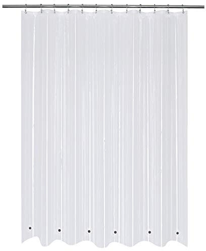 Frau Awesome PEVA Form & Schimmelfest geruchlos Duschvorhang Oder Liner aus PVC-Frei 70 x 72 – Nicht Giftig, Umweltfreundlich, PVC-Frei, Rostfrei Tüllen, 3 Magnete Unten. 70X72 inch Farblos