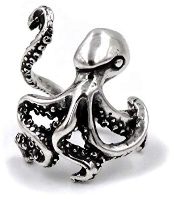 925er Sterling Silber Oktopus Ring