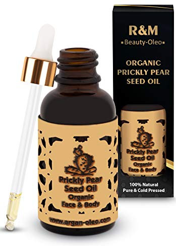 R&M Kaktusfeigenkernöl Bio - Premium Kaktusfeigenöl Für Gesicht, Körper & Haar - Prickly Pear Seed Oil Für Eine Schönere Haut Und Ein Reines Gesicht - Kaktusöl 30ml