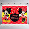 zlhcgd 7x5FT Minnie Mouse Photography Vinyl Photo Background for Kids Birthday Party Backdrops Decoration