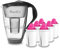 GLAS-Wasserfilter PearlCo (anthrazit) mit 6 Magnesium classic Filterkartuschen - Made in EU