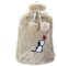 Biggdesign Dogs Wärmflasche mit waschbarem und weichem Plüschbezug, Bettflasche für Kinder und Erwachsene, 2L Wärmflasche Gestrickter für Rücken- und Bauchschmerzen, Hot Water Bottle, beige