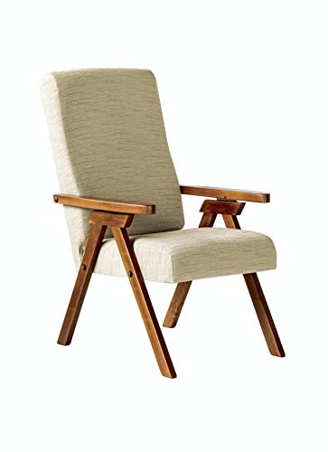 Poltrona legno FIAMMETTA ESSEGI SRL Relax reclinabile tessuto Beige Sfoderabile