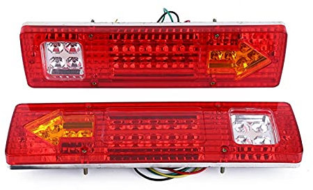 2 x 12V 19 LED Fanali posteriori Indicatore di direzione di arresto della lampada del freno posteriore per camion rosso fanali posteriori rimorchio led,fari led rimorchio agricolo,fanali posteriori r