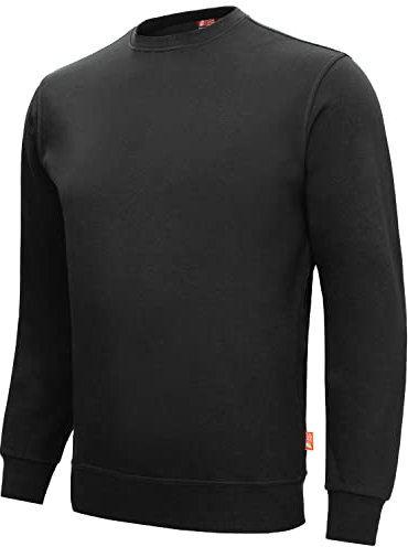 Nitras Motion TEX Light 7015 Arbeits-Pullover - Leichter Baumwoll-Pulli - Sweater für die Arbeit - Schwarz - XS