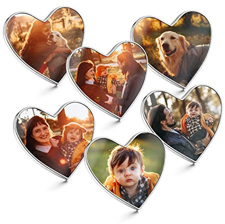 ACBungji 4/6 Stücke Kühlschrankmagnete Magnet Bilderrahmen Kühlschrank Fotorahmen Fotomagnete Liebe Süße Deko Personalisierte Geschenke für Freunde Familie