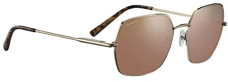 Serengeti Unisex Loy Sonnenbrille, Glänzendes helles Gold, M