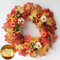 45cm Künstliche Kürbisse Kranz,Künstlicher Herbst Kranz Ahornblatt Kranz mit Haustür Dekoration Kranz mit Ahornblätter Kürbis Bunte Beeren für Halloween Thanksgiving Weihnachten Wandschmuck