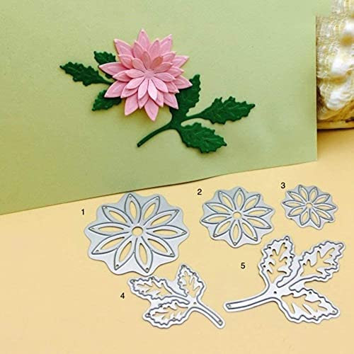 5 Stück Blumenblatt-Stanzformen für Kartenherstellung, Stanzformen, Stanzschablonen für DIY, Scrapbooking, Fotoalbum, dekorative Prägepapier-Stanzform.