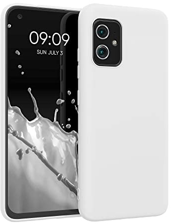 kwmobile Hülle kompatibel mit ASUS Zenfone 8 Hülle - weiches TPU Silikon Case - Cover geeignet für kabelloses Laden - Weiß matt