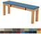 FIOVIP Bankauflage Bankkissen Sitzbankkissen 90X45X3CM Abnehmbar Waschbar Doppelt rutschfest Hochelastischer Geeignet für Gartenbänke, Schaukeln, Terrassen, Innenbänke(Marineblau)