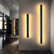 MOLOURK LED Wandlampe Innen Schwarz Wandleuchte Metall Acryl Up/Down Spiegelleuchte Lange Lichtleiste Warmweiß 3000K Wandbeleuchtung Badlampe für Badzimmer Schlafzimmer Wohnzimmer Treppen (60CM)