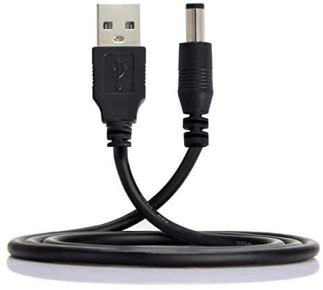 CY Câble de charge USB 2.0 type A mâle vers 5,5 x 2,5 mm DC 5 V