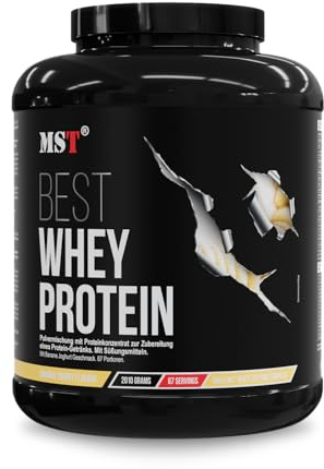 Best Whey Protein with DigeZyme bei MST Nutrition | eiweißpulver | wenig zucker | MADE IN DEUTSCHLAND (Banana yougurt, 2010 g)
