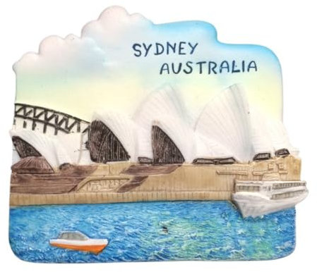 3D Sydney Landmark Sydney Opera House Harbour Bridge Australia Tourist Attractions Resin Refrigerator Magnet Traveler Souvenir Gift Fridge Magnet