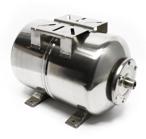 GAsupply Depósito de expansión de acero inoxidable, 24 litros, caldera de membrana para plantas de agua doméstica y sistemas de aumento de presión con membrana EPDM