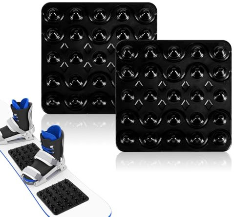 2 Stück Snowboard Stomp Pads, Snowboard-Griffpolster rutschfest Matte Selbstklebend Snowboard Grip Pad Extra Grip Gepolstert für Winter Schnee Ski Zubehör (Schwarz)