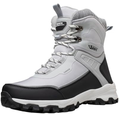 Kobilee Stivali Militari Uomo Invernali Snowboard Outdoor Scarponcini Imbottiti Stivaletto Impermeabili da Caccia Scarpe Trekking Antipioggia Montagna Scarpe Invernali Scarpe da Neve Foderato
