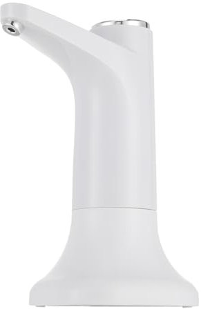 Elektrischer Wasserspender mit Sockel Pumpe für Wasserflasche wiederaufladbarer USB Trinkwasserschalter tragbarer elektrischer Wasserspender Wasserpumpe für Zuhause Büro Küche Campen (Weiß)