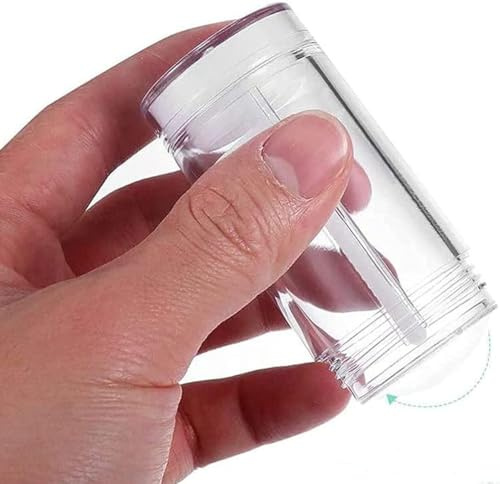 6 Pack Runde leere Deo-Behälter Kunststoff-Deo-Flaschen zum Aufdrehen von Deo-Flaschen Nachfüllbare Lippenbalsam-Tuben für DIY-Deodorant-Lippenbalsam-Lippenstift einfach zu füllen (30 ml,transparent)