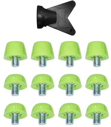 Perfeclan 12 tacos antideslizantes M5 para zapatos de fútbol, tacos de fútbol para competición, verde, 7 mm 10 mm