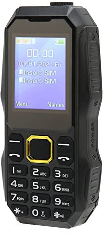 Yunseity Mobiltelefon mit Großen Tasten, Mobiltelefon für ältere Menschen, 1,8-Zoll-Bildschirm, Mehrere Sprachen, Hohe Helligkeit, LED-Taschenlampe mit USB-Kabel für den Täglichen