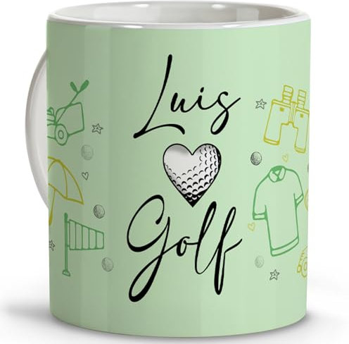 LolaPix Golf accesorios. Regalos para golfistas. Regalos para deportistas. Tazas originales para regalar. Tazas personalizadas. Taza cerámica 330 ml. Golf