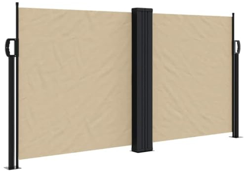 vidaXL Seitenmarkise Ausziehbar Beige 120x600 cm