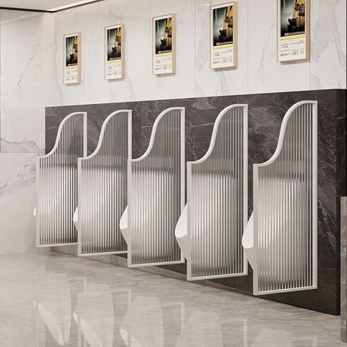 NEONMAN Cloison de Toilette pour écran d'urinoir Séparateur d'urinoir pour écran écran de confidentialité pour urinoir pour homme mural Brise-Vue pour Bureau à Domicile pour Urinoir Mural hôtel(Blanc,