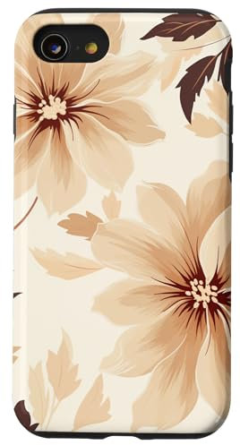 iPhone SE (2020) / 7 / 8 Chic Neutral Beige flower beige Case
