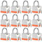 Lot de 12 cadenas solides à clés identiques avec 24 clés identiques et manille courte durcie qui résistent à la coupe, cadenas de casier de gym avec clé, verrou de rangement pour casier, salle de