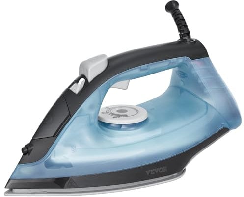 VEVOR Dampfbügeleisen Bügeleisen für Kleidung 1600 W, Aluminiumlegierung + PTFE-Bügelsohle, mit automatischer Abschaltung & Selbstreinigung & vier Temperatureinstellungen & Tropfschutz