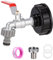 FAOKZE IBC Auslaufhahn, 1000 Liter Tankhahn, aus Alu-Kugelhahn mit 3/4 Zoll Anschluss IBC Adapter für Tankhahn, Regenwassertank IBC Tankarmatur,IBC Tank zubehör (1/2)