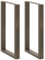 Générique Pieds de Table Basse Forme de U 2pcs Acier Naturel 60x(90-91) cm-4013227
