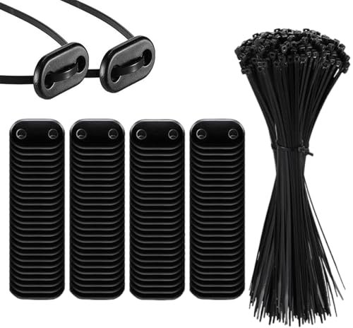 Kit de montage brise-vue – Kit de fixation résistant aux intempéries | Tapis de montage de clôture en PVC | Accessoires de fixation de barrière robustes résistants aux UV | 100 clips de montage avec