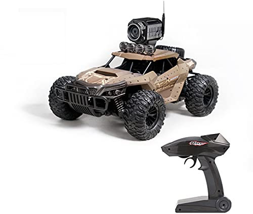WYMYY Remote Control Car with HD Camera 4WD WiFi FPV High Speed Gravity Sensor RC Cars Electric RC Trucks 1:16 Versus Mode Car with Rechargeable Battery for Kids and Adults Brown (Brown)
