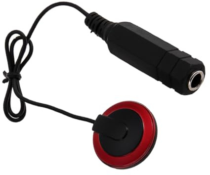 HONITANO Akustikgitarren Pickup Tragbar Piezoelektrisch Professionell Klarer Sound ohne Bohren Rot Geeignet für Westerngitarre Langlebig Stabil Vielseitig Einsetzbar
