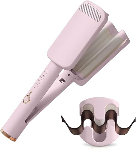 Livoravoli Hair Waver Crimper, 32mm Waver Curling Iron with 4 Temperature Settings, Hair Crimpers Curlers for Women, Beach Wave Hair Curler Curling Wand for Short and Long Hair