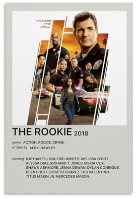 YVFCIRXTT The Rookie Moderner Kunstdruck, Retro-Stil, Wanddekoration, Wohnzimmer, Küche, Café, wasserdichtes Poster, 30 x 45 cm, ungerahmter Stil
