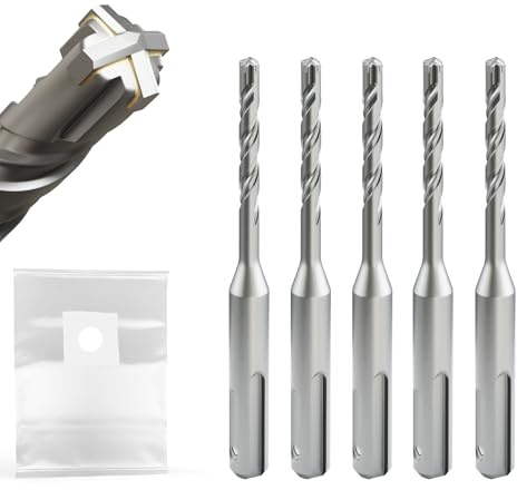 SDS Plus Bohrerset 6mm×110mm professionelle Wendeschneide aus Hartmetall für Beton, Mauerwerk & Stein – 5 teilig, langlebig und leistungsstark