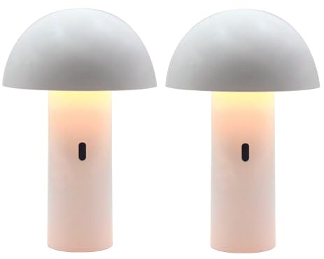 Lumisky Tischleuchte, kabellos, schwenkbarer Kopf, LED, warmweiß, Höhe 28 cm, 2 Stück