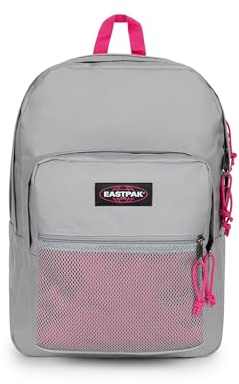 Eastpak Pinnacle Rucksack 38L (42 x 32 x 25,5 cm), Extra großer Schul- & Freizeitrucksack, robuster Multi-Fach Rucksack mit Organizer und gepolsterten Trägern - KONTRAST GREY PINK