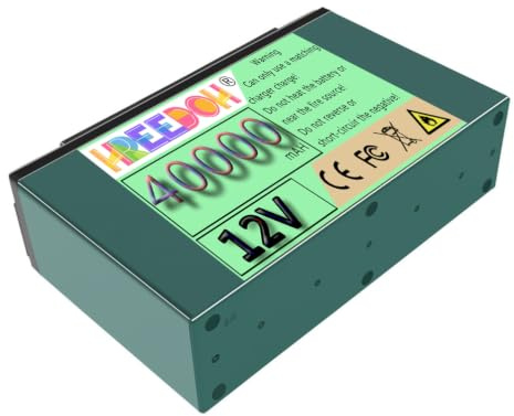 FREEDOH 12 Volt LiFePO4 Battery 12V 40Ah Energy Storage Battery | Lithium Iron Phosphate Battery, Replacement Battery, Terminal Type: M5