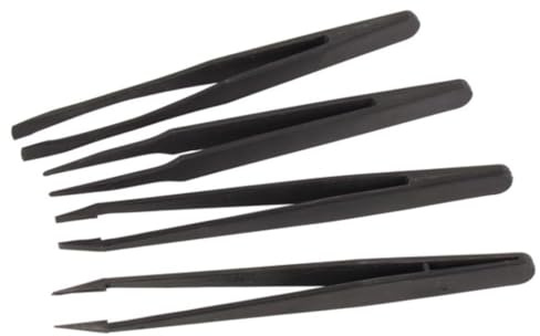 4er Set Plastikpinzetten, antistatisch optimal für SMD