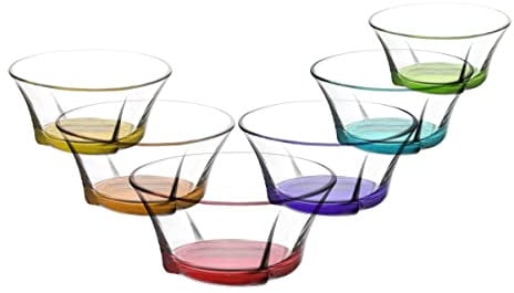 Bunte Glasschalen Schalen Glasschale Dessertschale Vorspeise 310cc. 6 Stk