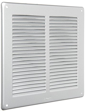 La Ventilazione GAL24R Griglia Quadra da Sovrapporre, Alluminio Argento