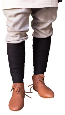 Burgschneider - Wollwadenwickel Aki - Schwarz (Standard, für Damen & Herren, Wolle) Historisch - Early Medieval, Viking